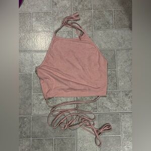 Elegant Mauve Halter Tank Top